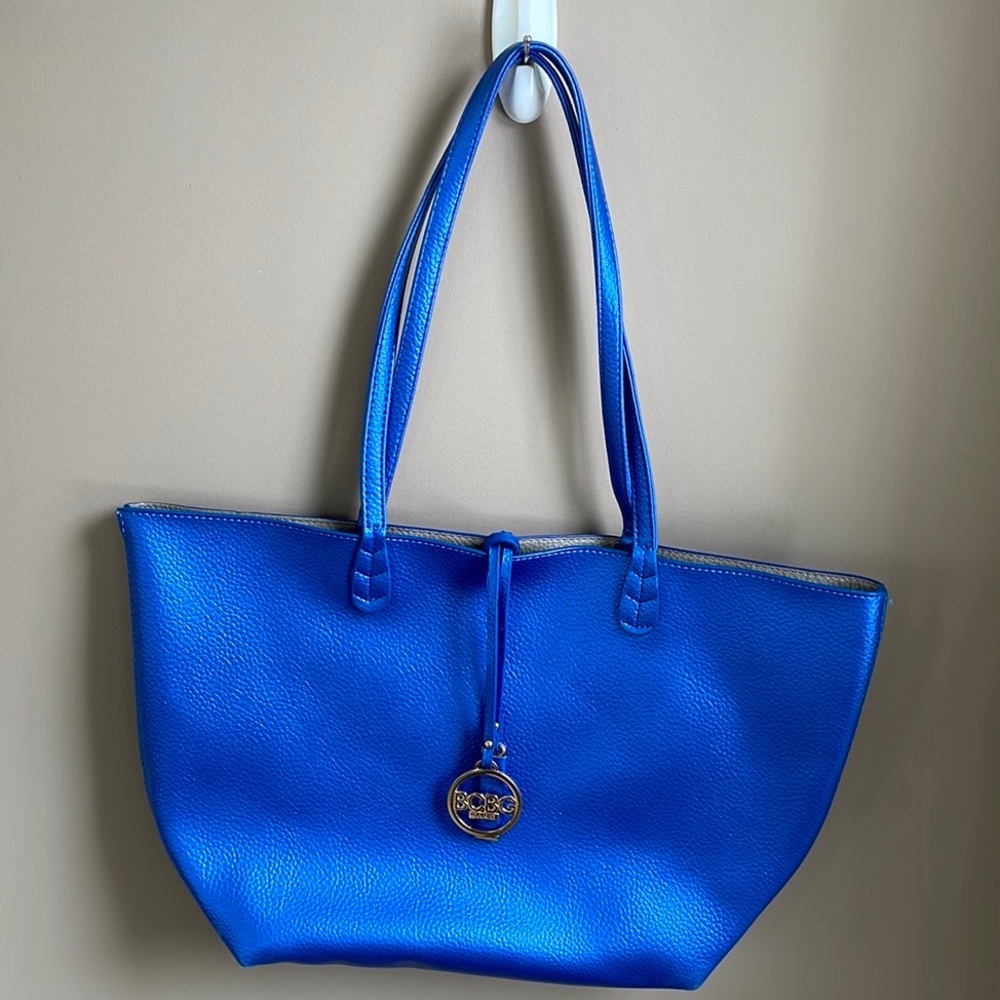 BCBG shimmery blue tote
